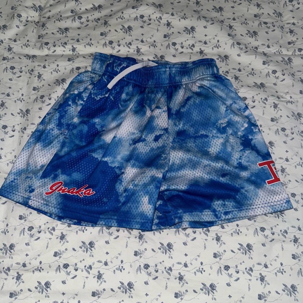 INAKA POWER Blue Tie-Dye Mesh Shorts